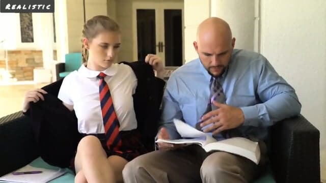 Naughty School Girl Can't Concentrate On Studying, Today